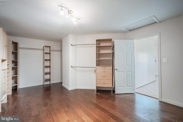 interior space featuring dark hardwood / wood-style flooring