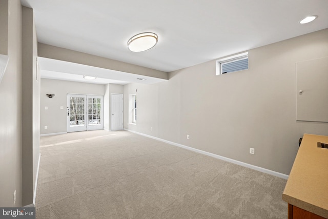 view of carpeted empty room