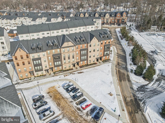 view of snowy aerial view