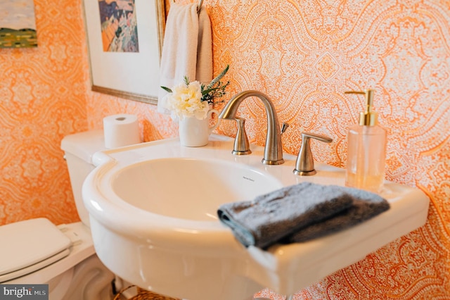 interior details with toilet and sink