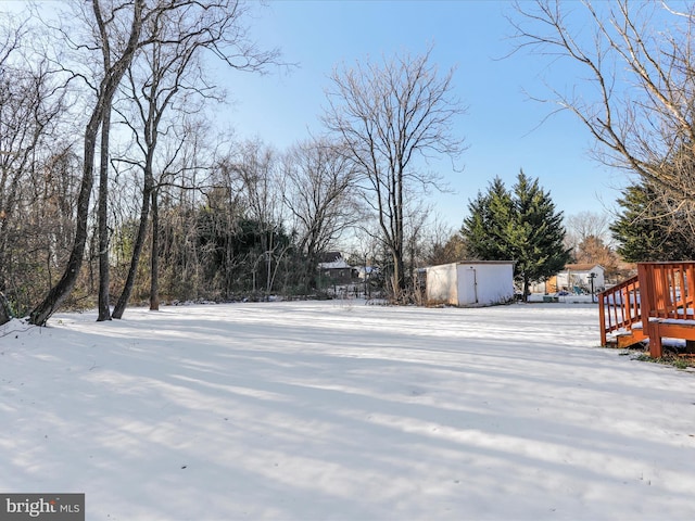 view of snowy yard