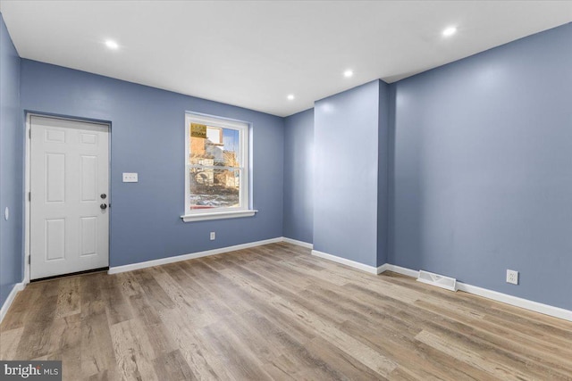 interior space with light wood-type flooring