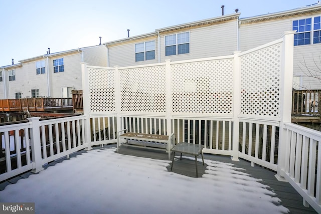 view of patio featuring a deck