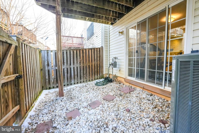 view of patio with central air condition unit