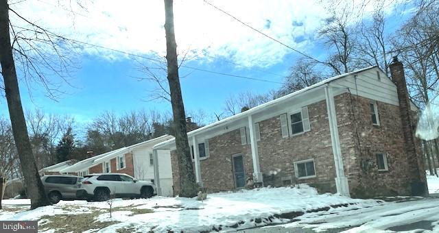 view of snow covered exterior