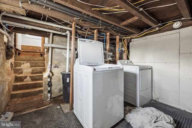 laundry area featuring separate washer and dryer