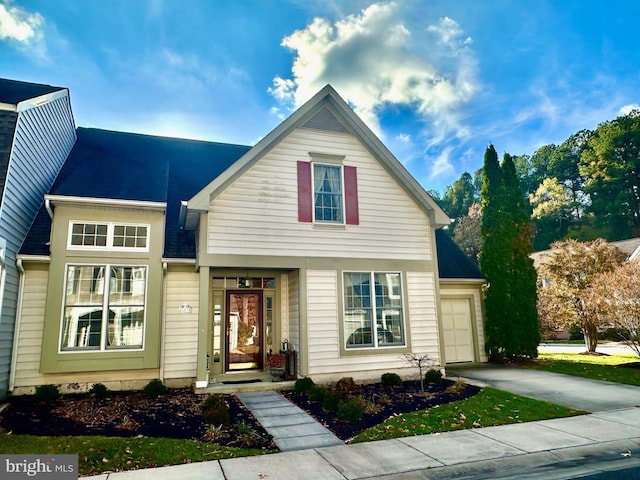 view of front of home featuring a garage