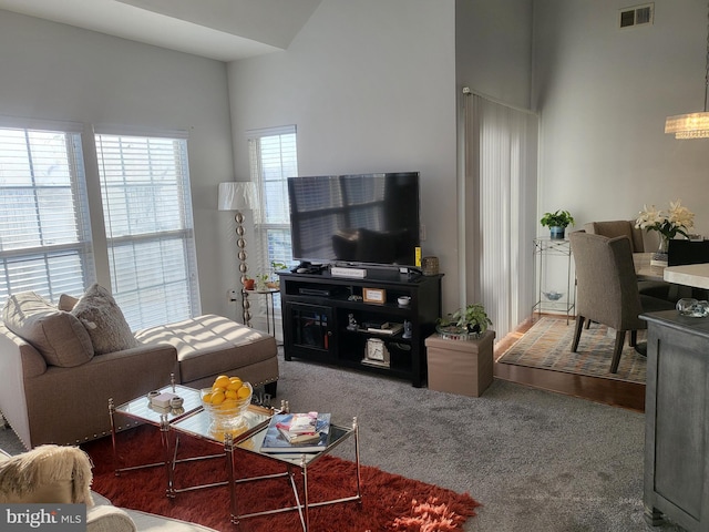 view of carpeted living room