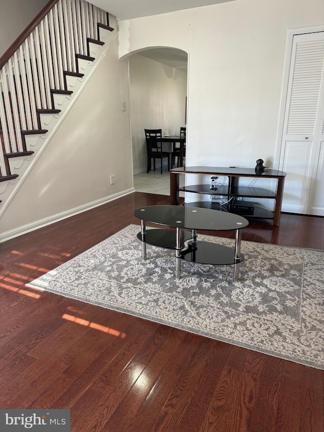 interior space featuring hardwood / wood-style flooring