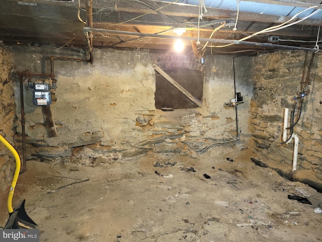 view of basement