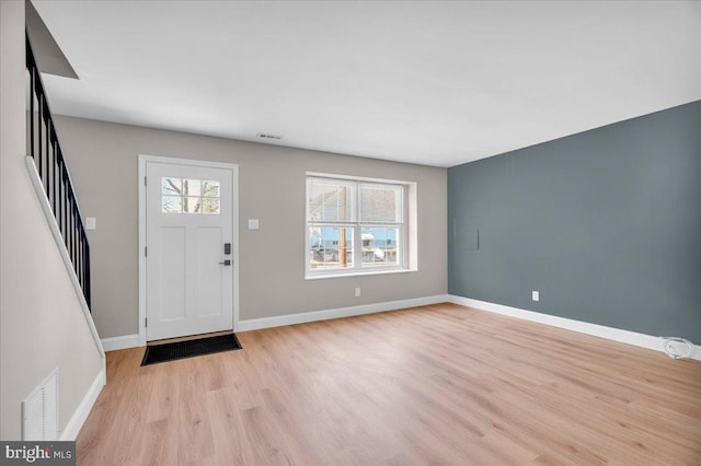 foyer featuring light hardwood / wood-style flooring