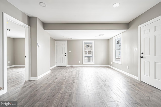 interior space with wood-type flooring