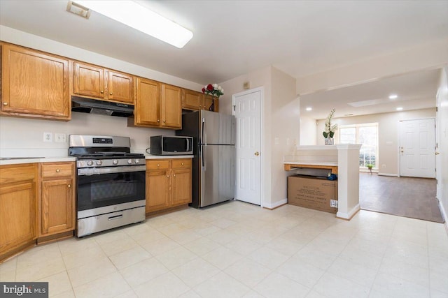 kitchen featuring appliances with stainless steel finishes