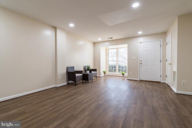 interior space featuring dark hardwood / wood-style floors