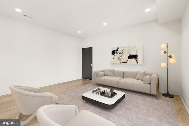 living room featuring hardwood / wood-style flooring