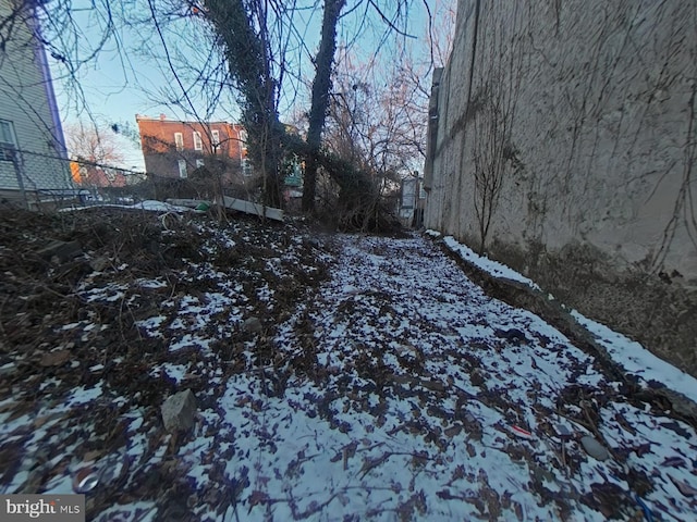 view of snowy yard