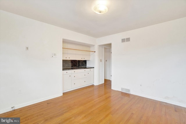 interior space with light hardwood / wood-style flooring