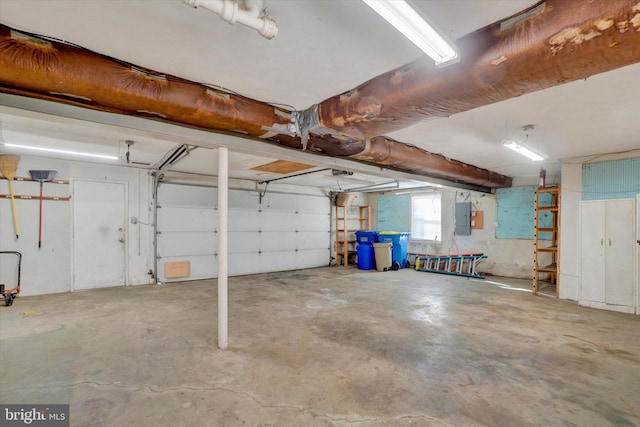 garage featuring electric panel