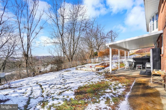 view of snowy yard