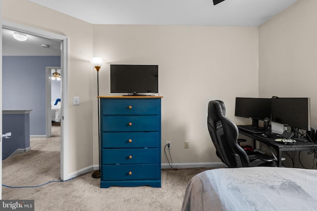 view of carpeted bedroom