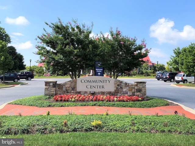 view of community sign