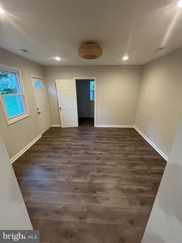 entryway featuring dark hardwood / wood-style flooring