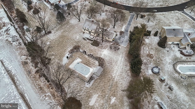 view of snowy aerial view