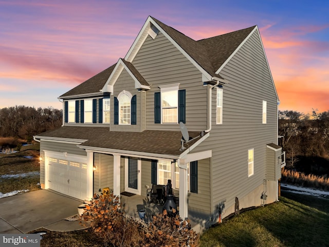 view of front of house featuring a garage