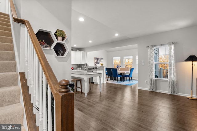 interior space featuring hardwood / wood-style floors