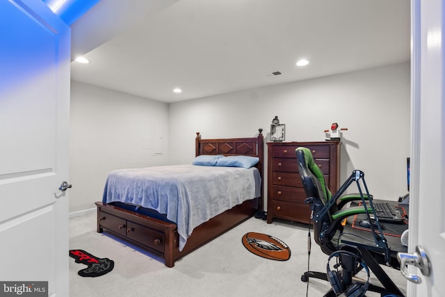 view of carpeted bedroom