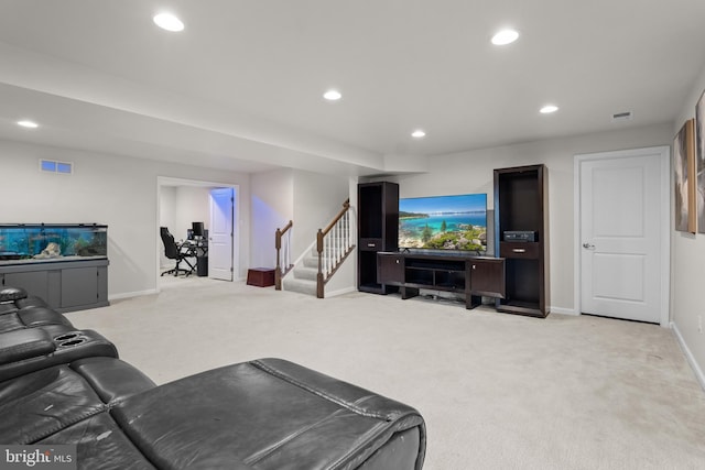 view of carpeted living room