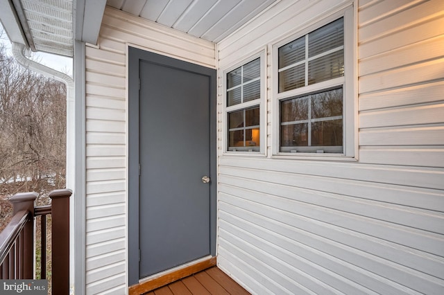 view of doorway to property