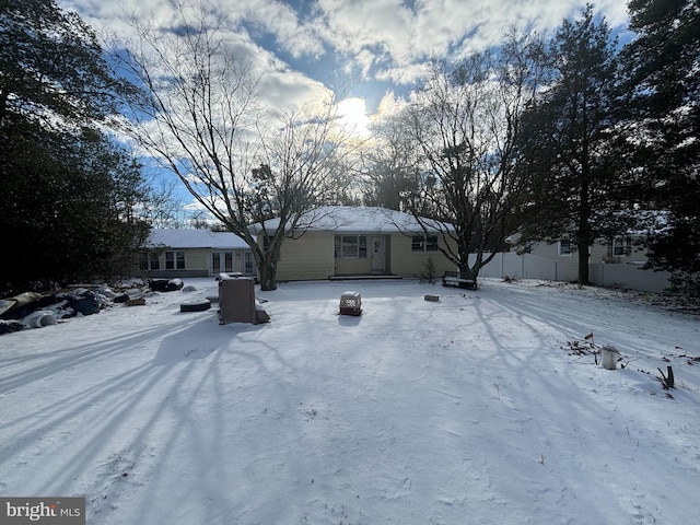 view of front of home