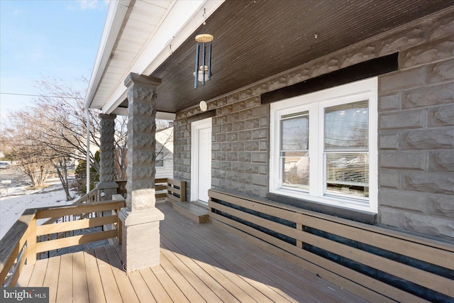 view of wooden terrace