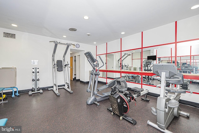 view of exercise room