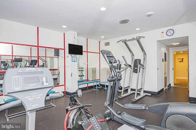 view of workout area