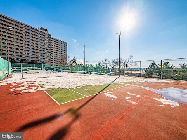 view of tennis court