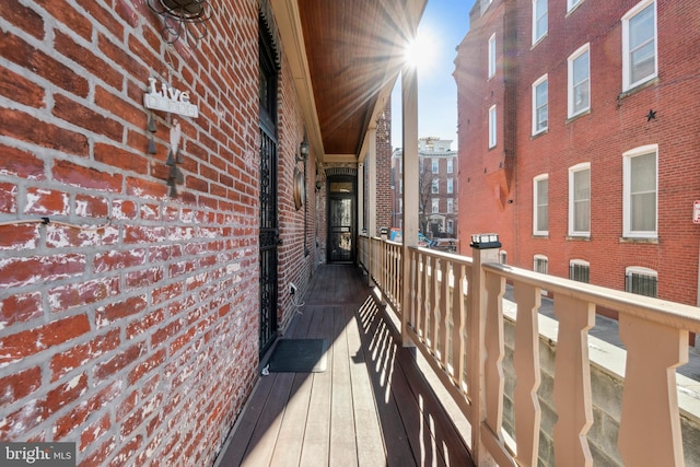 balcony featuring cooling unit