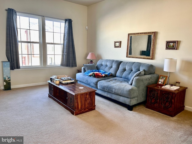 view of carpeted living room