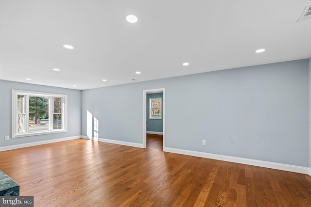 empty room featuring light hardwood / wood-style floors