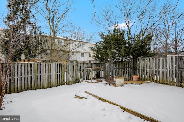 view of snowy yard