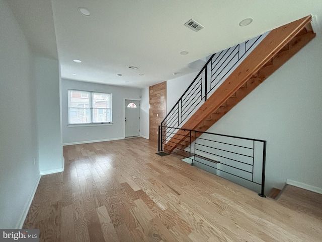 interior space featuring light hardwood / wood-style flooring