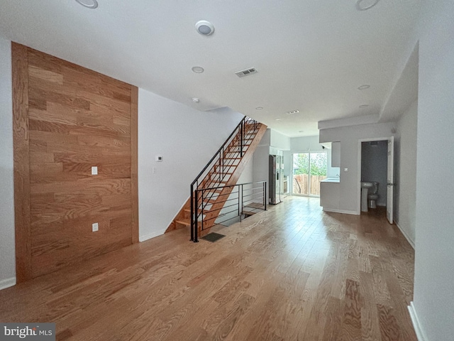 empty room featuring light hardwood / wood-style floors