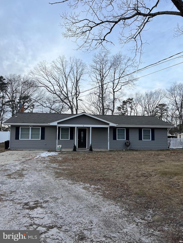 view of ranch-style home