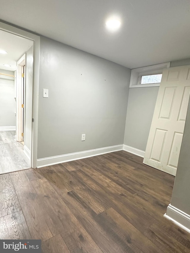 interior space featuring dark wood-type flooring