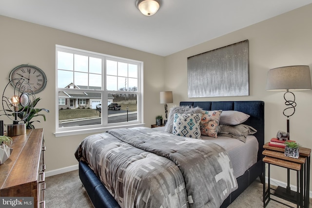 bedroom featuring carpet