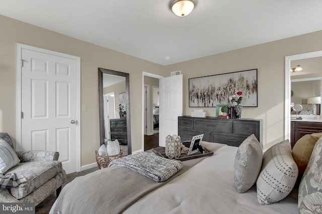 bedroom with ensuite bath