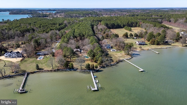 7705 Quaker Neck Rd, Bozman, MD 21612 - aerial overview of property's location featuring a heavily wooded area and a large body of water