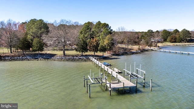 7705 Quaker Neck Rd, Bozman, MD 21612 - dock area with a water view and boat lift