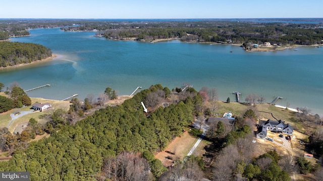 7705 Quaker Neck Rd, Bozman, MD 21612 - aerial overview of property's location featuring a nearby body of water and a heavily wooded area